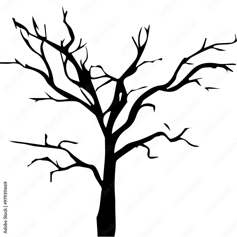 Set of tree silhouette for halloween a collection image Set of tree silhouette for halloween a collection image
