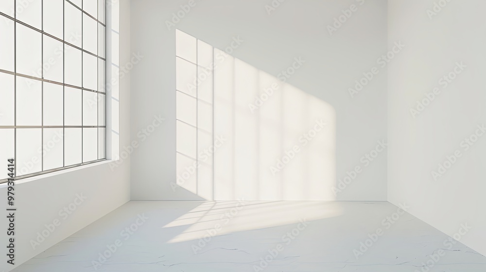 Stylish Minimalist Interior with Expansive Window, Natural Light, and Serene Atmosphere. Modern Aesthetics and Negative Space Design Stylish Minimalist Interior with Expansive Window, Natural Light, and Serene Atmosphere. Modern Aesthetics and Negative Space Design