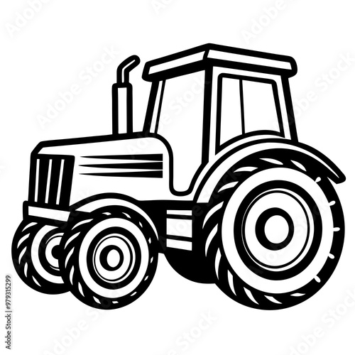 tractor isolated on white background