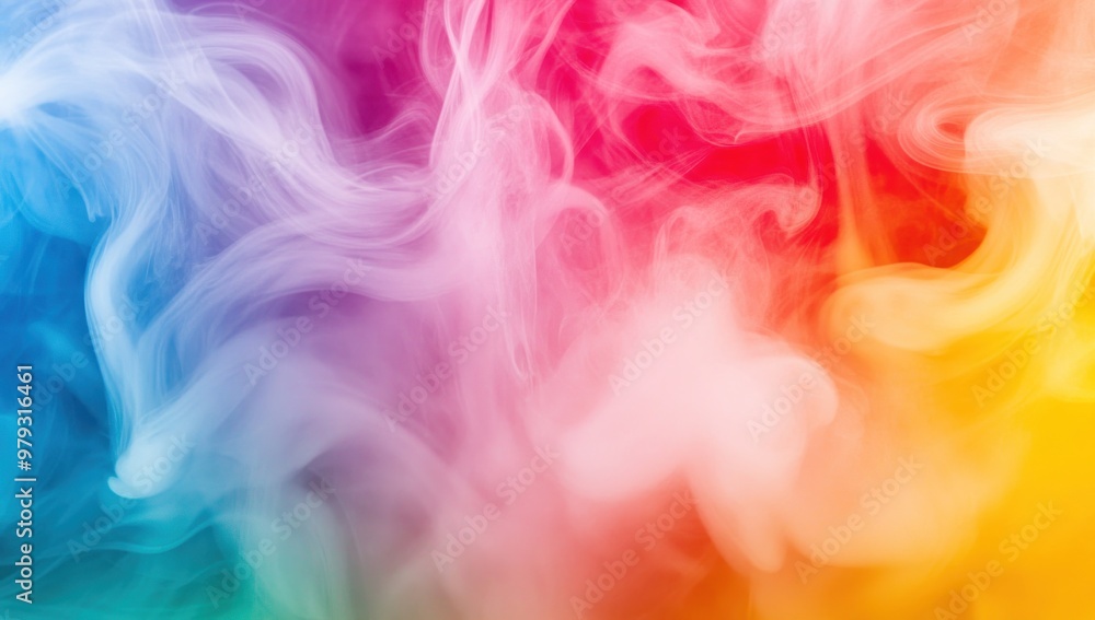 Abstract Smoke Art with Rainbow Colors Abstract Smoke Art with Rainbow Colors