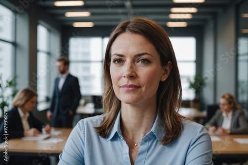 startup, office and portrait of business woman for meeting, planning and discussion for project feedback