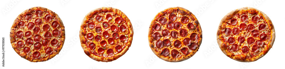 Pizza Isolated On A Transparent Background. Pizza Isolated On A Transparent Background.