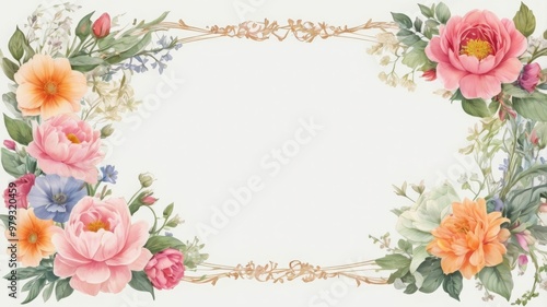 frame of flowers