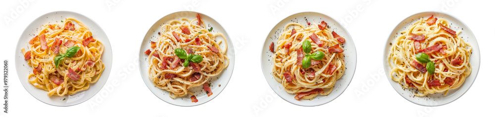 Pasta Spaghetti Bolognese On White Bowl, Top View With Isolated On Transparent Background Pasta Spaghetti Bolognese On White Bowl, Top View With Isolated On Transparent Background