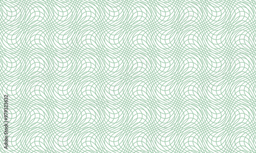 Vector background - texture - green pattern from rhombi. Thin line. Use for certificate, voucher, banknote, voucher, money design, currency, note, check, ticket, reward etc. Eps 10.