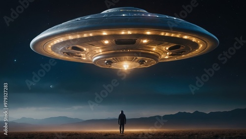 Space oddity as an alien and its high-tech saucer make a dramatic entrance on Earth