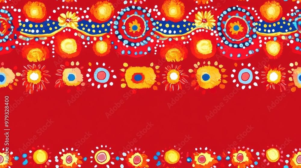 Seamless Bandhani Border Design