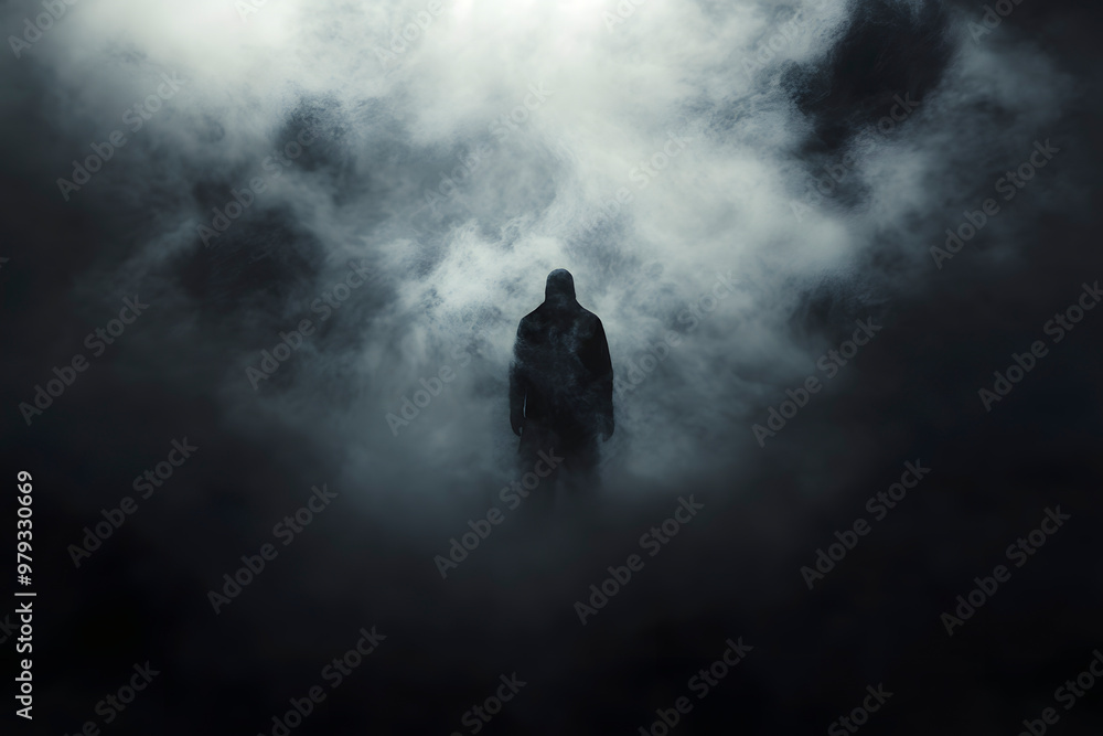 Fototapeta premium creature from another world in the darkness