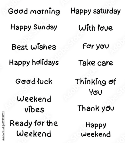 big bundle of greeting words and phrases