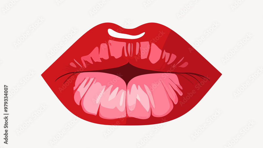 Aesthetic of a lipstick kiss illustration Aesthetic of a lipstick kiss illustration