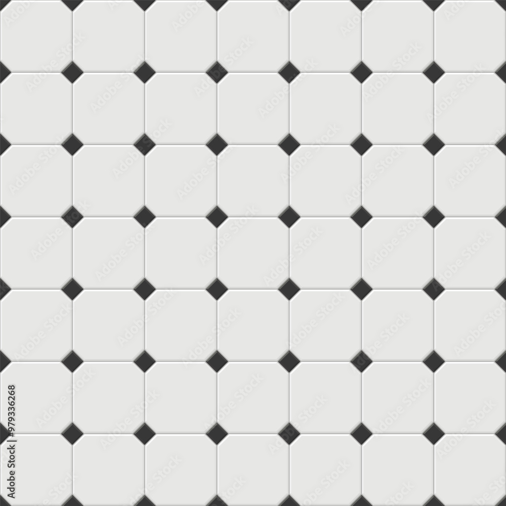 White and black wall floor tile texture. Seamless vector background texture White and black wall floor tile texture. Seamless vector background texture