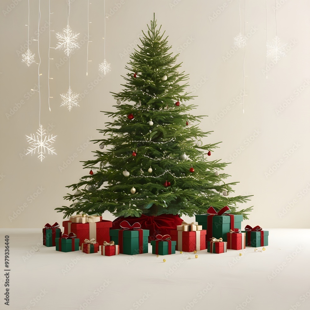 Christmas tree with gifts box. Christmas background Christmas tree with gifts box. Christmas background