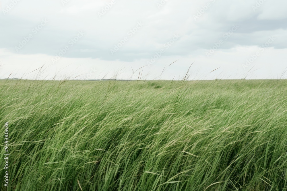 Obraz premium Africa grass overcast outdoors.