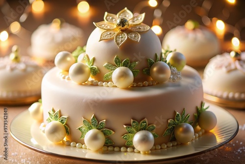 wedding cake, decoration, christmas