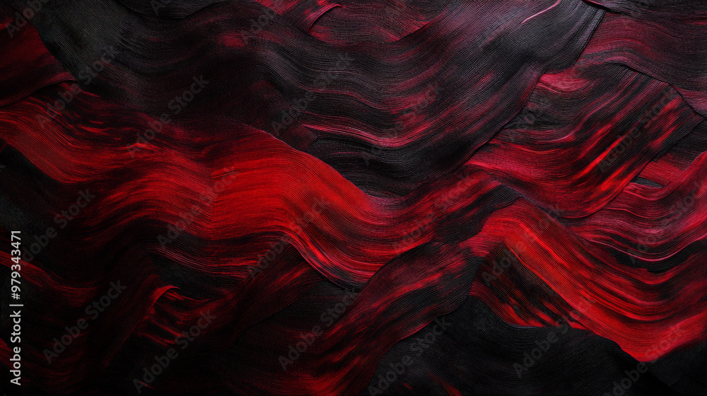 Obraz premium A dark gradient of rich wine red transitioning to black, with subtle highlights adding depth to the dramatic palette.