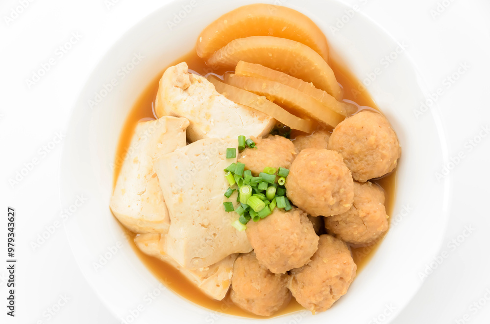 豆腐と鶏団子の煮物