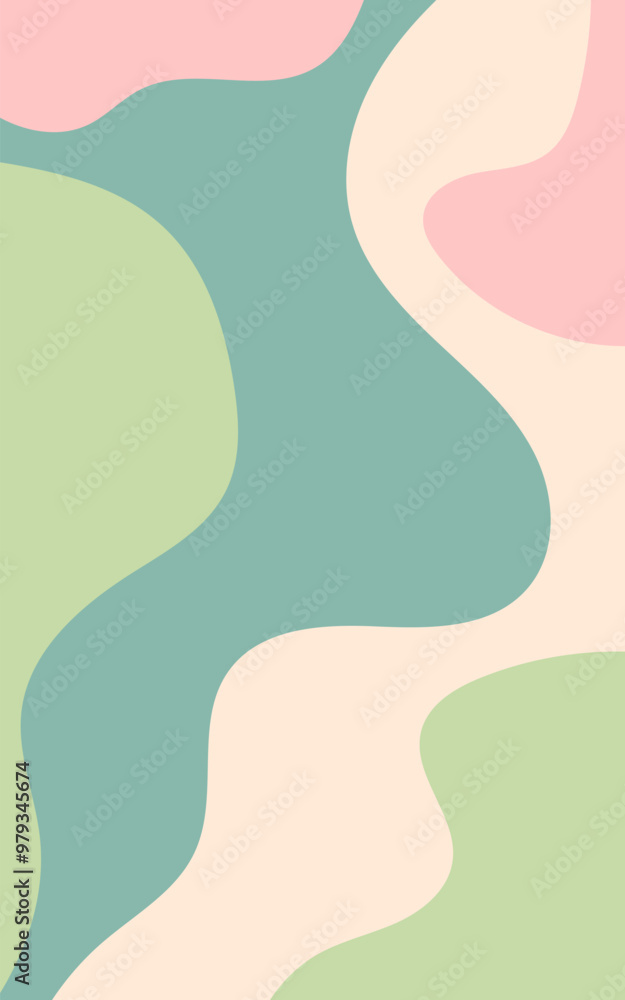 Abstract background with pink, cream, and green shapes. Suitable for nature themed designs, feminine branding, and creative projects needing a soft color palette. Abstract background with pink, cream, and green shapes. Suitable for nature themed designs, feminine branding, and creative projects needing a soft color palette.