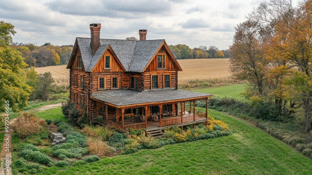 Rustic Log Cabin in a Rural Setting Rustic Log Cabin in a Rural Setting