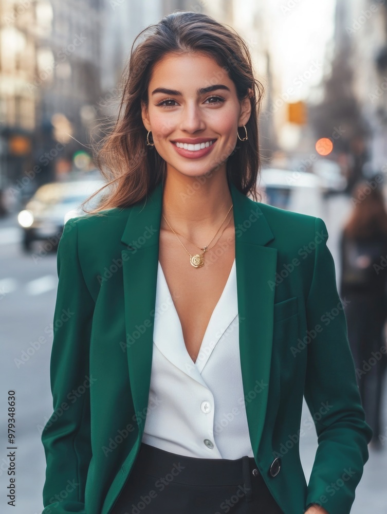 Elegant City Woman in Blazer
