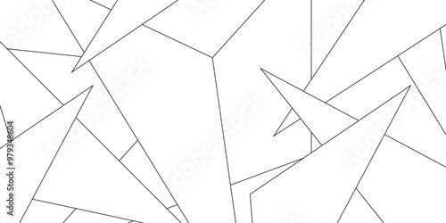Abstract background with liens and triangles shape on white background. White and grey geometric overlapping rectangle pattern Geometric background soft shadows as patten ..White polygon textured