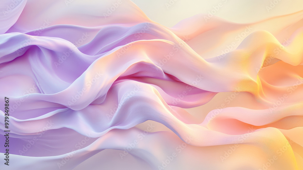 Abstract waves of soft lavender, pastel yellow, and light coral, forming dynamic shapes with smooth transitions in a calming, flowing design. Abstract waves of soft lavender, pastel yellow, and light coral, forming dynamic shapes with smooth transitions in a calming, flowing design.