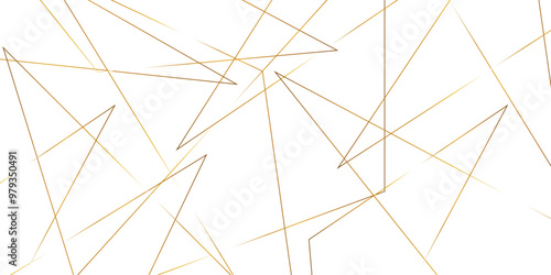 Abstract background with liens and triangles shape on white background. White and golden geometric overlapping rectangle pattern Geometric background soft shadows as patten ..White polygon textured .	