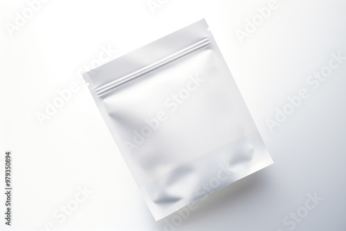 Liplastic pouch Packaging in White white white background aluminium.