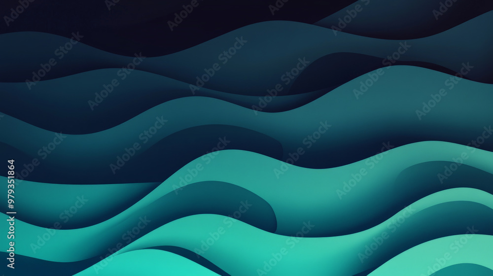 Gradient background blending from bright turquoise to deep navy blue, with sharp dynamic waves cutting across a futuristic design. Gradient background blending from bright turquoise to deep navy blue, with sharp dynamic waves cutting across a futuristic design.
