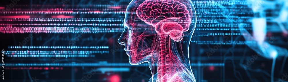 dark background digital x-ray human body holographic scan projection 3D rendering dark background digital x-ray human body holographic scan projection 3D rendering