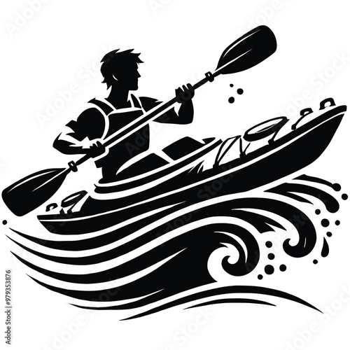 Kayaker in Rapids