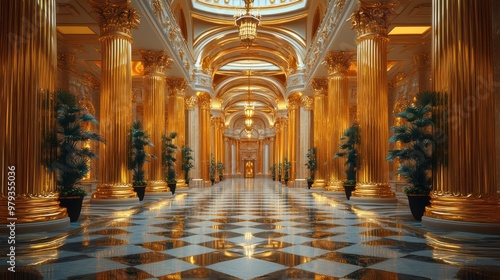 Golden Hallway of Opulence photo