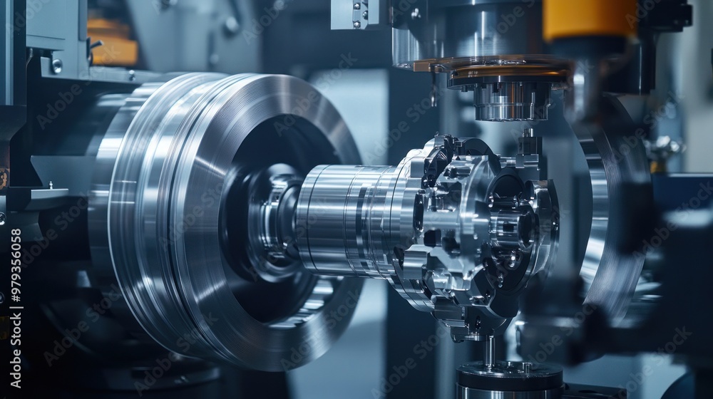 The machining process highlights CNC machines milling the alloy wheels to precise specifications The machining process highlights CNC machines milling the alloy wheels to precise specifications