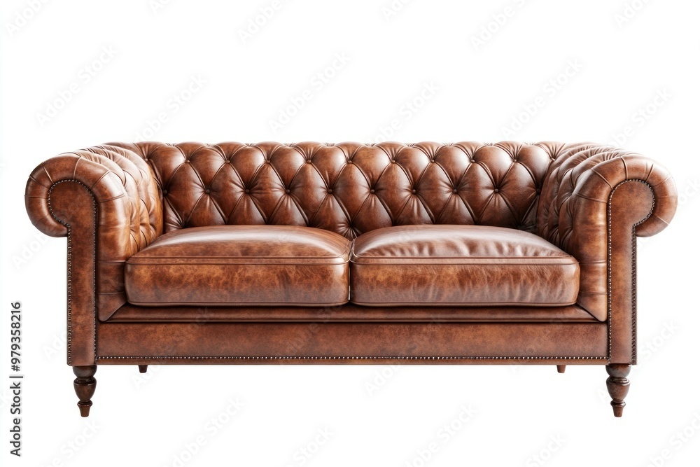 Obraz premium Elegant vintage leather sofa