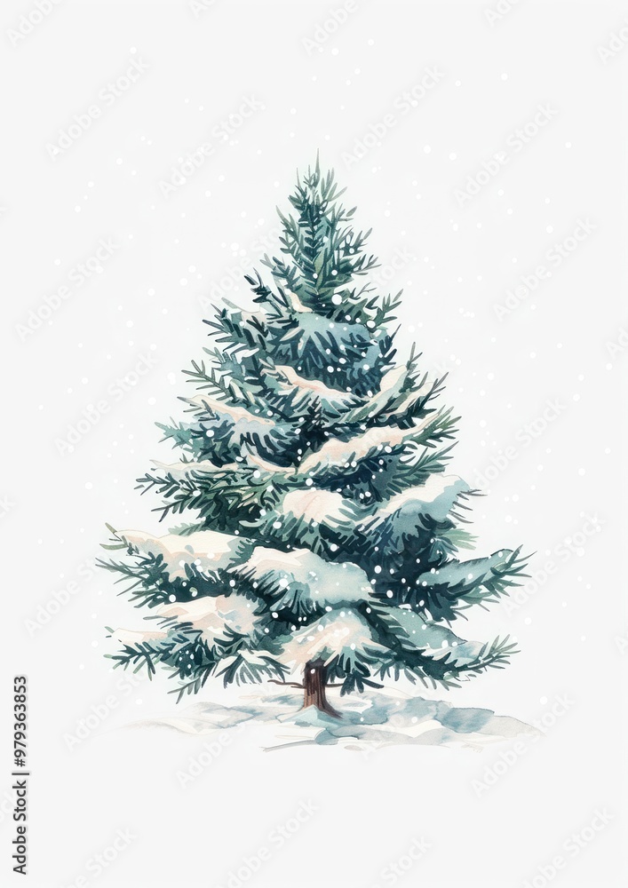 Fototapeta premium A christmas tree festival conifer plant.