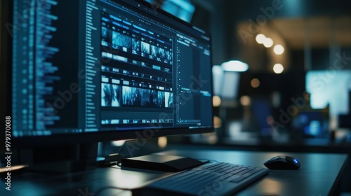 Wallpaper Mural Computer monitor with code on the screen Torontodigital.ca