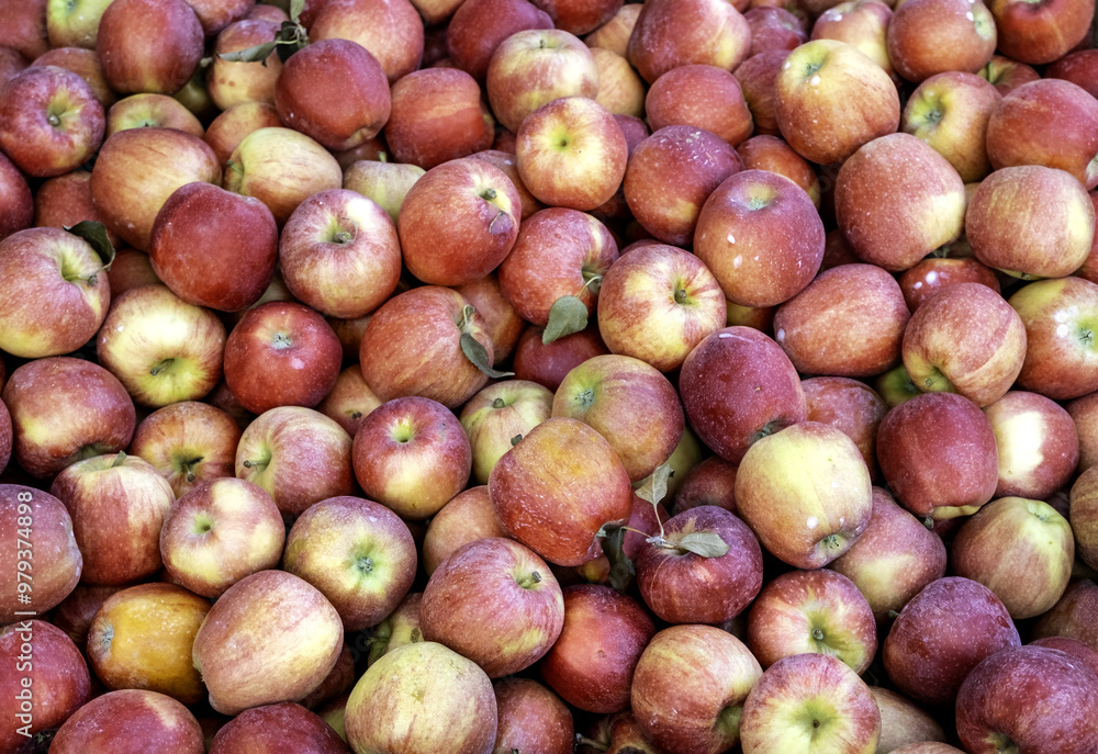 Red apples in a market Red apples in a market