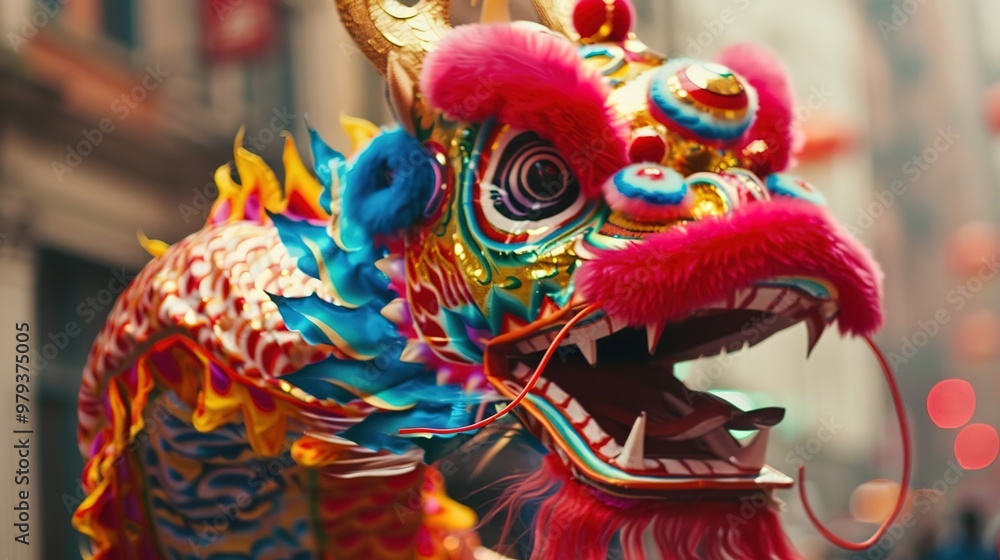 Dragon dance for chinese new year Dragon dance for chinese new year
