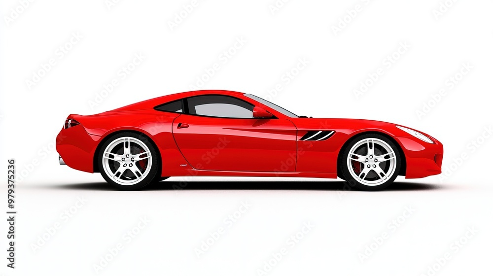 Naklejka premium Vibrant Red Corvette ZR1 Sports Car