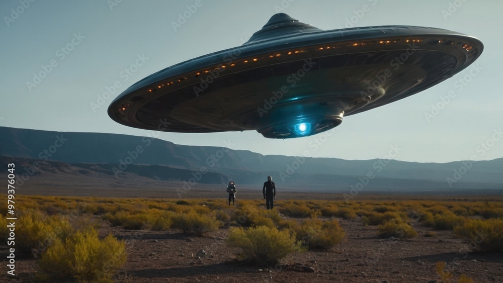 Beyond the Milky Way, an alien and its UFO make a memorable entrance on Earth