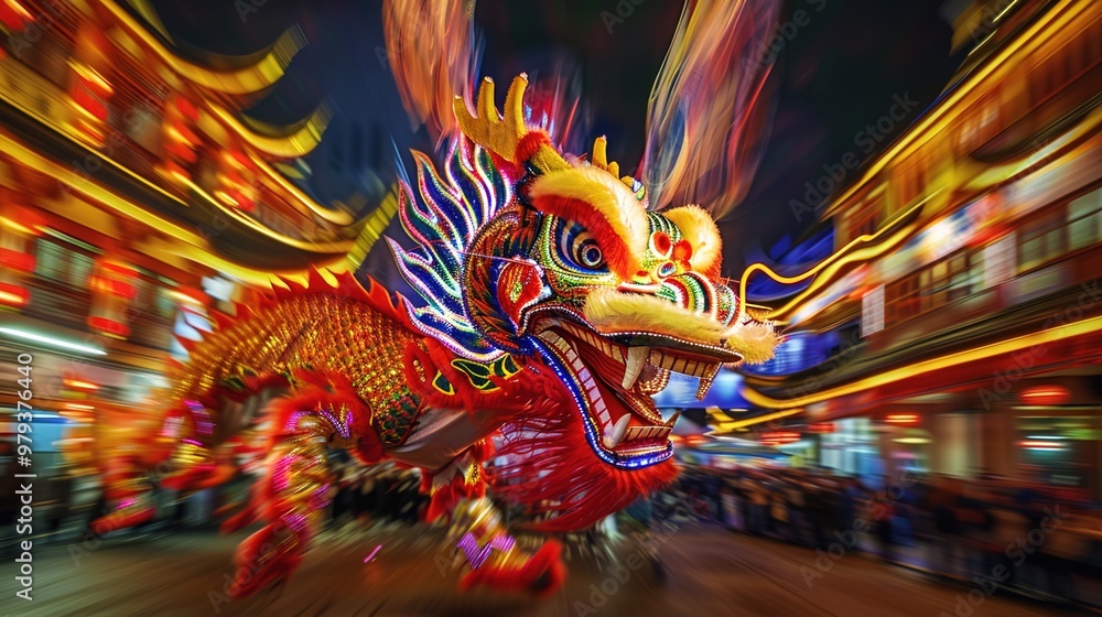 Dragon dance for chinese new year Dragon dance for chinese new year