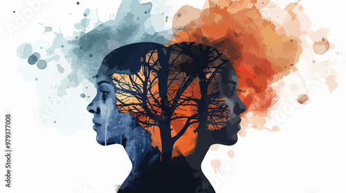Discovering the Unseen Depths: Abstract Mixed Media Illustration