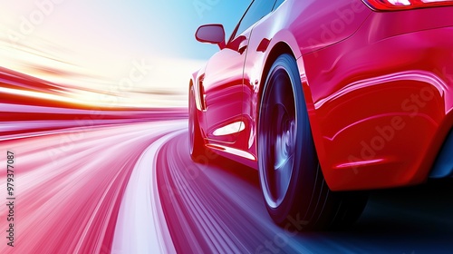 Car Appears to be Speeding in Tunnel photo