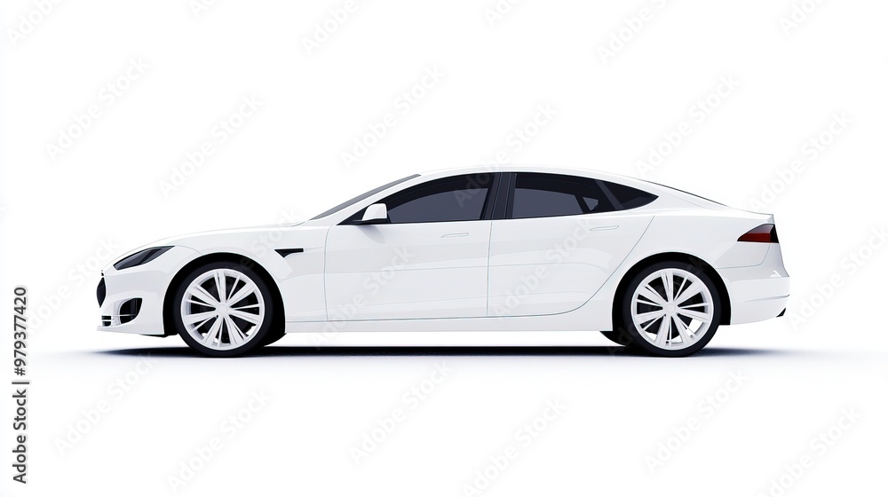 Fototapeta premium Sleek Modern Car with Luxury Features