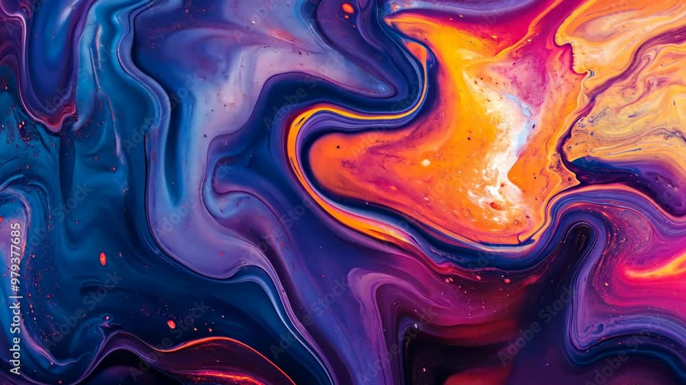 Stunning abstract painting with vibrant colors blending in swirling patterns showcasing creativity and emotion Stunning abstract painting with vibrant colors blending in swirling patterns showcasing creativity and emotion