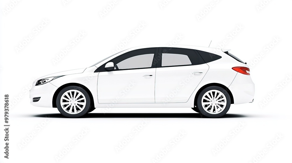 Sleek Modern White Hatchback Car Design Sleek Modern White Hatchback Car Design