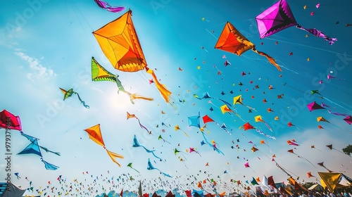 Colourful kites wallpaper