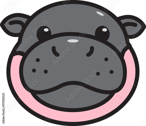 Baby cute pygmy hippo