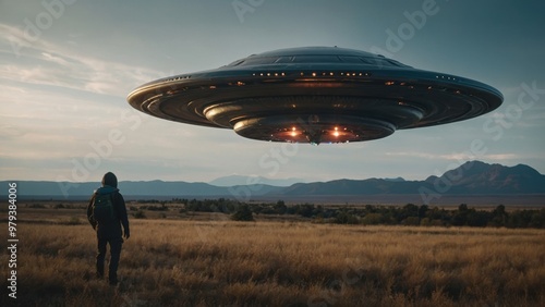 Wallpaper Mural From the stars, an alien and its flying saucer make a big splash on Earth Torontodigital.ca