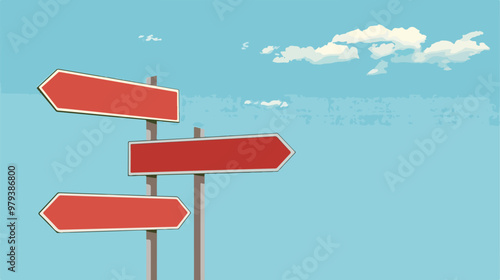 Two Road Signs Against Blue Skies - Professional Stock Photo