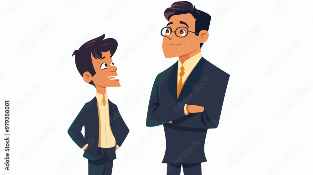 Under Boss Pressure Flat Vector Isolated on White Background Under Boss Pressure Flat Vector Isolated on White Background